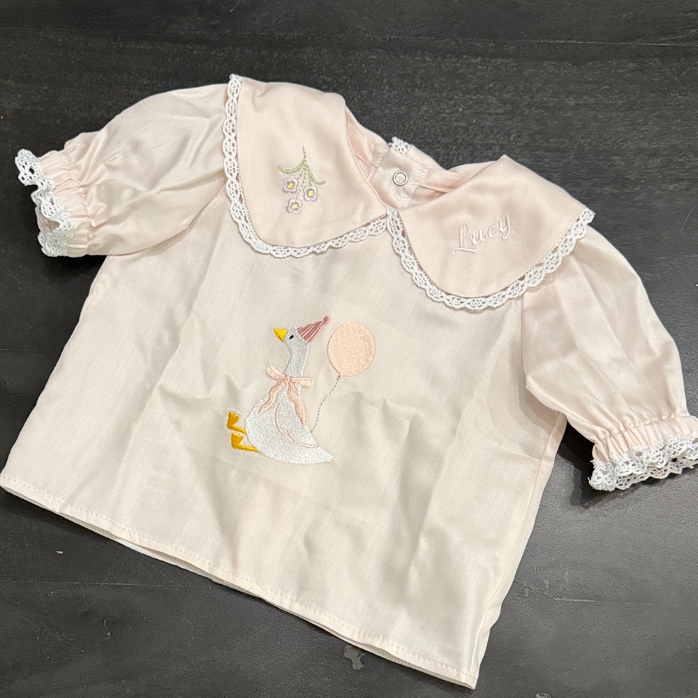 Pink Heirloom birthday Blouse- Lucy & goose
